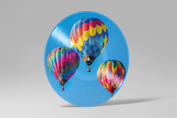 Custom picture vinyl disc with colorful air balloons  