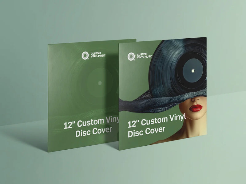Personalized 12-inch vinyl record covers and custom jackets for unique music gifts, showcasing high-quality print and professional artwork